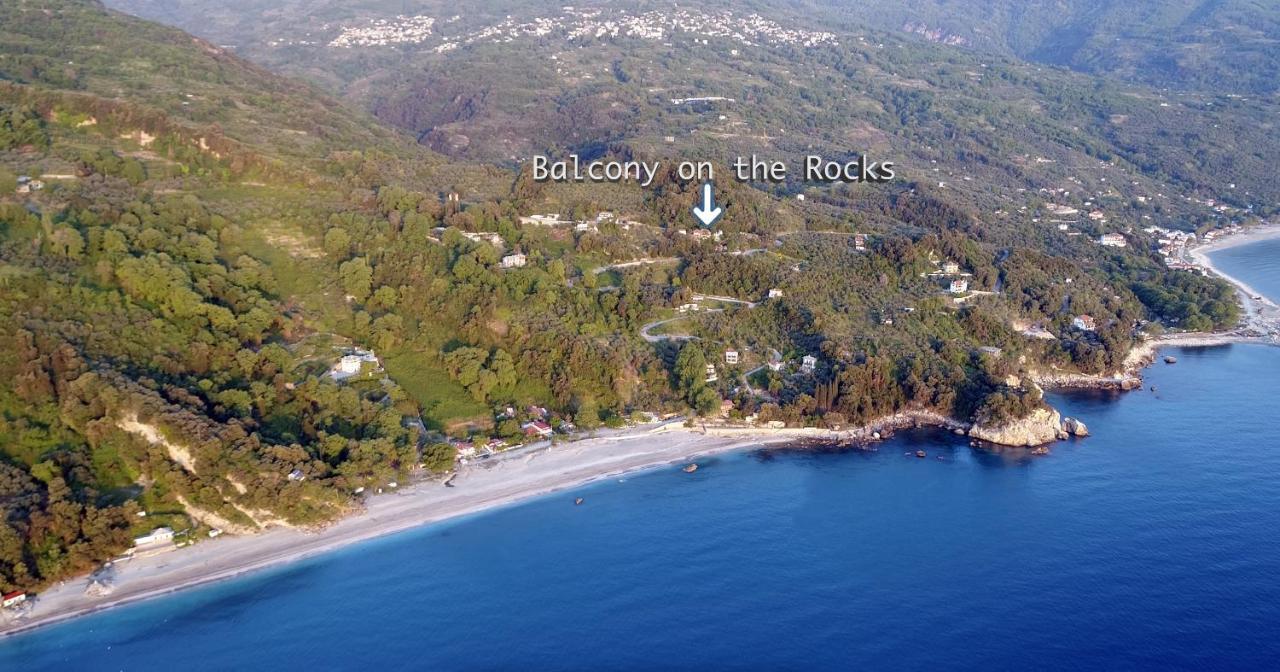 Balcony On The Rocks Villa Agioi Saranta Exterior photo